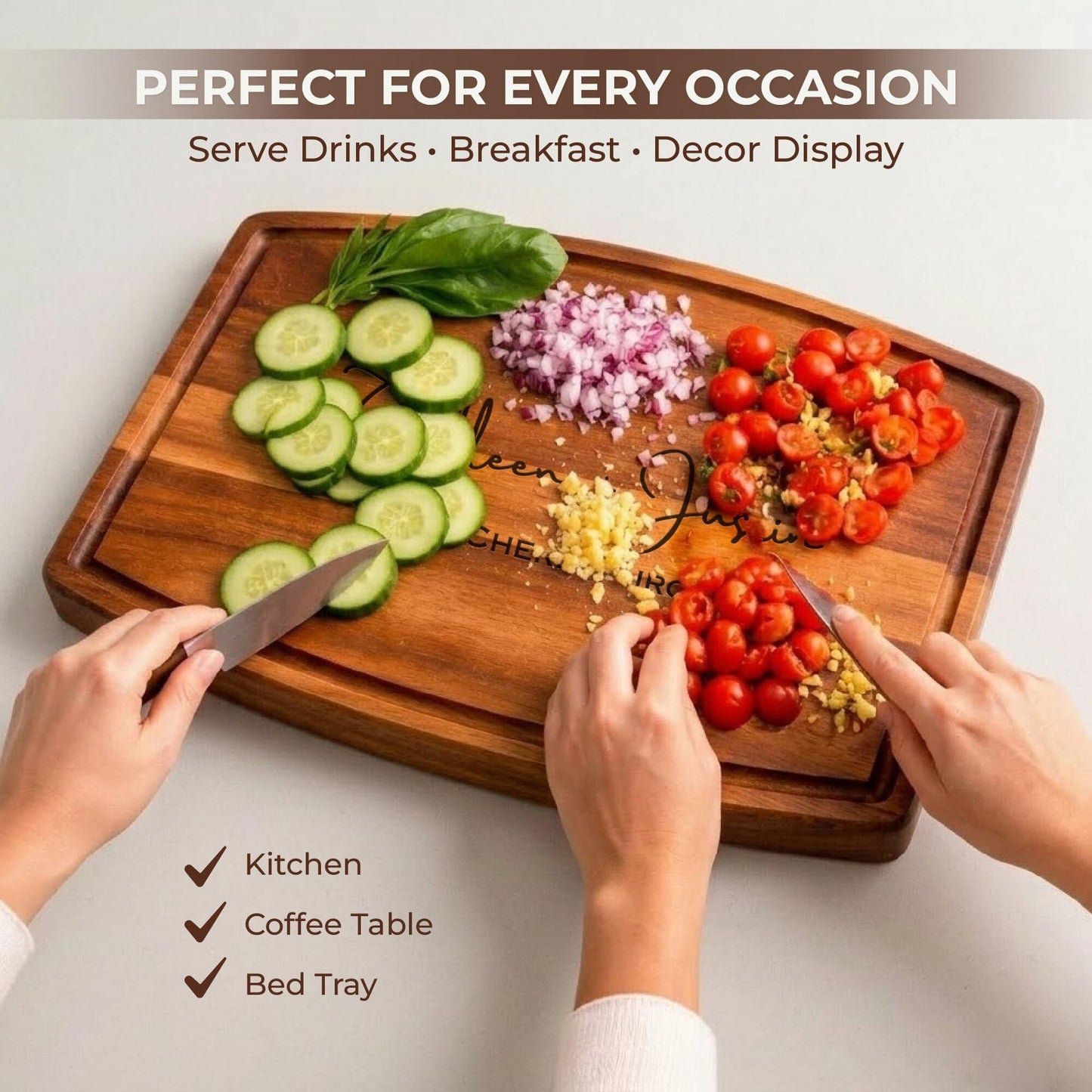 Personalized Cutting Board-Custom Cutting Board Wood Engraved Charcuterie Board-Personalized Wedding Gifts for Couple, Bridal Shower, Anniversary, Housewarming & Personalized Mothers Day Gift for Mom