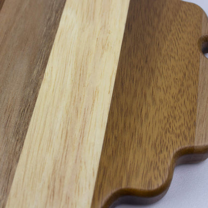 Totally Bamboo Rock & Branch Series Shiplap Michigan State Shaped Wood Serving and Cutting Board | Great for Wall Art