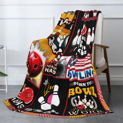 Bowling Gifts, Bowling Gifts for Men, Funny Bowling Gift for Bowlers, Blankets for Bowling Lovers 60"x 50"