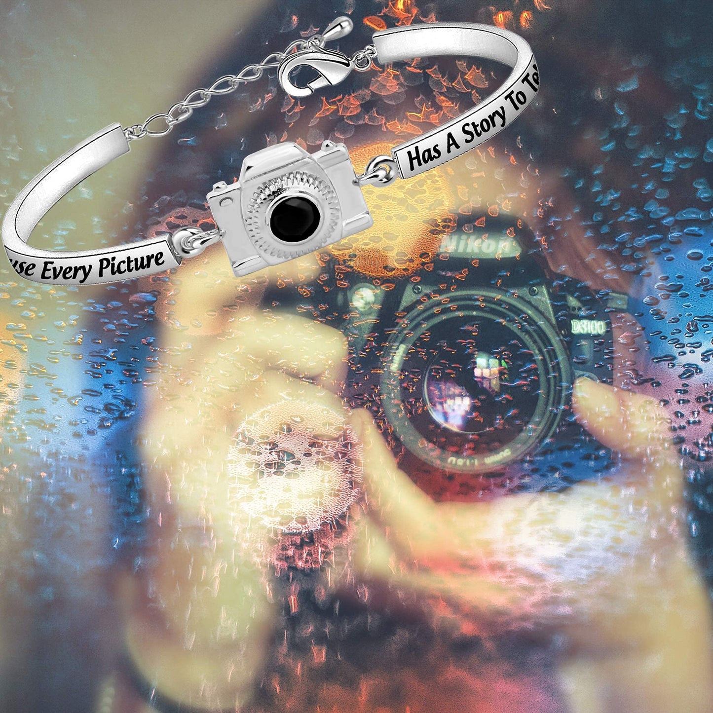 AKTAP Photograph Bracelet Camera Charm Because Every Picture Has a Story to Tell Photography Gifts for Photographers Women Best Friends