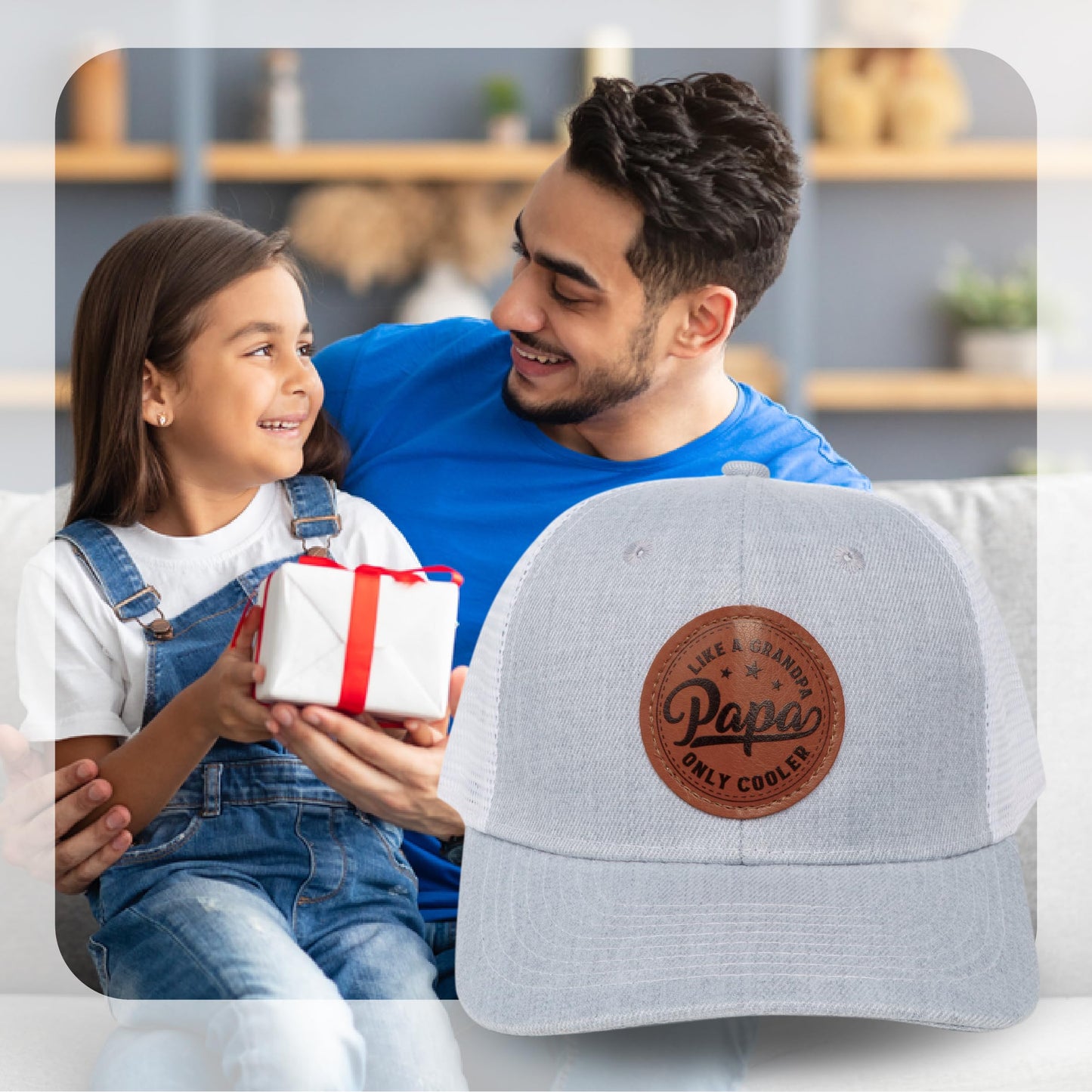 Men Hat Baseball Cap Christmas Fathers Day Birthday, Gifts for Men Trucker Grey Baseball Cap