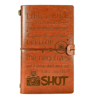 Wazzio Photographer Gifts for Women Men, 136 Page Refillable Writing Photographers Journal Notebooks, Birthday Gifts for Photographers Photo Lovers Friend, Gift for Fathers Day Christmas Thanksgiving
