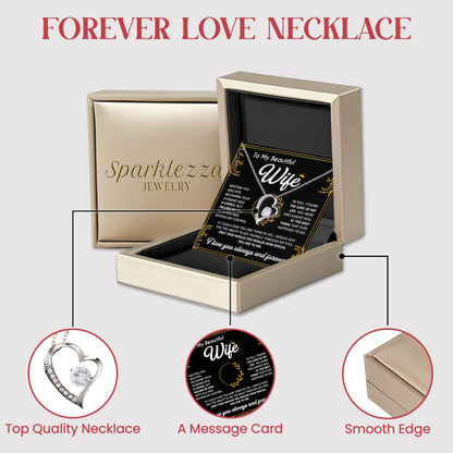 Mother Day Gift for Wife, To My Beautiful Wife Necklace from Husband, Soulmate Necklace for Women, Wifey Birthday Gift Ideas from Husband, Anniversary Jewelry Present, Romantic Jewelry for Best Wifey