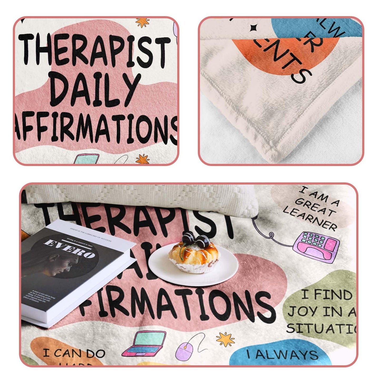 Therapist Gifts Blanket,Respiratory Physical Speech Massage Occupational Mental Health Therapist Gifts,Birthday Christmas Appreciation Thank You Gifts for Therapist,Therapist Throw Blanket 60inx50in