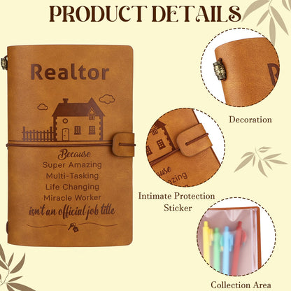 Gift For A Real Estate Agent Tumbler 20oz, Gifts for Realtor, Realtor Journal 140 Pages Notebook, Keychain, Pen, Real Estate Gifts for Women, Closing Gifts For Realtors, Funny Real Estate Presents