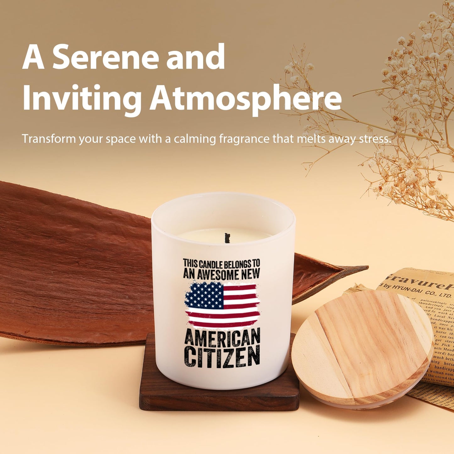 This Candle Belongs to an Awesome New American Citizen Citizenship Gifts for Family Friends American Flag Scented Candles Home Office Jar Candles Lavender Scent Soy Wax Candles 9.5 oz