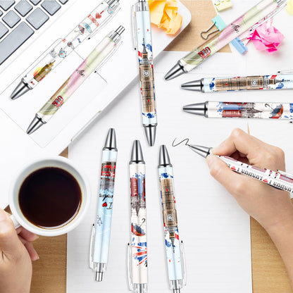 Wxiben London Ballpoint Pens Bulk - 36 Pcs London Souvenirs Gifts from UK City Travel Ballpoint Pens Retractable Smooth Ball Point Pen British Gifts for Office School Stationery Traveler Supplies
