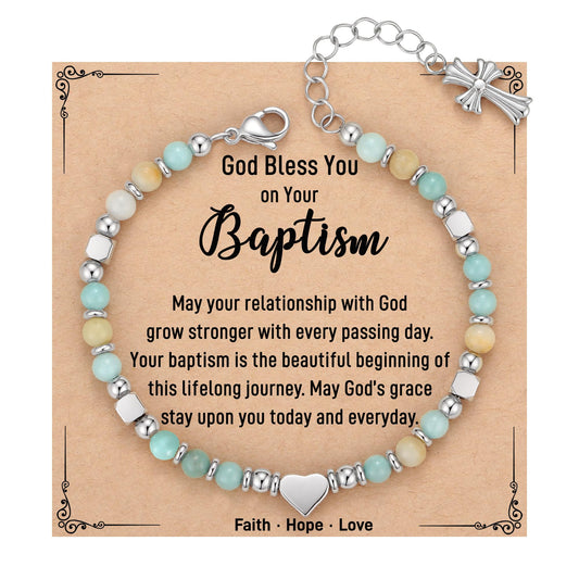 TONY & SANDY Christian Gifts for Women, Religious Cross Bracelet Faith Jewelry, Confirmation Baptism Christmas Birthday Gifts for Women, Unique Gifts for Teens Girls Kids Adults