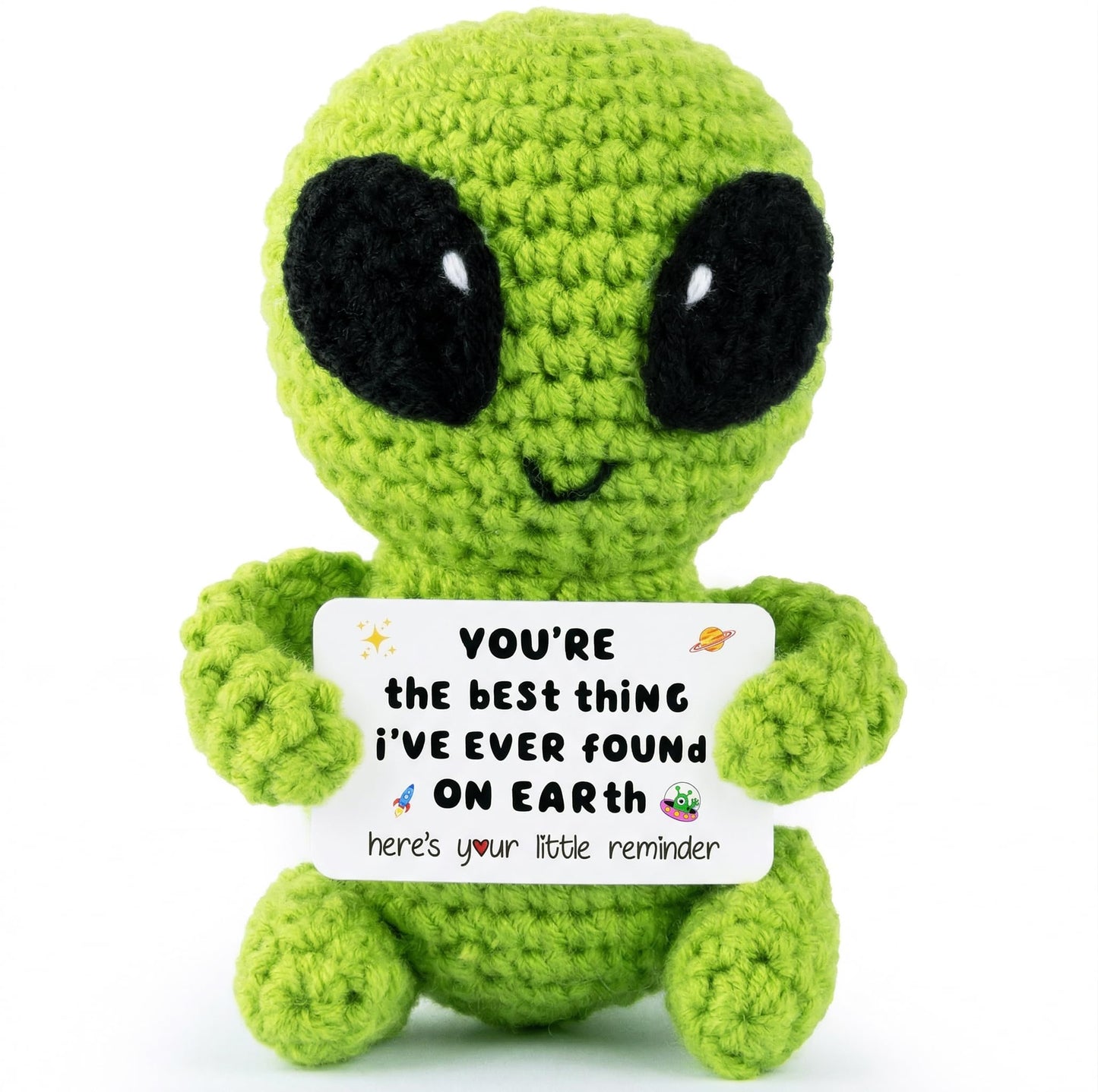 Gifts for Him Her Men Boyfriend Girlfriend Handmade Positive Crochet Alien Valentine's Day Anniversary Birthday Funny Romantic Gifts My Love Men Women Husband Wife Gift