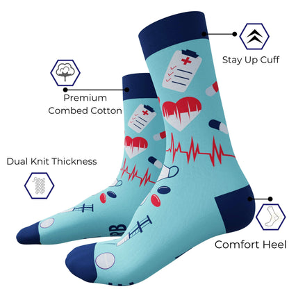 Cavertin Women's Mom Grandma Retirement Dentist Teacher Nurse Socks with Gift Box Gifts for Her