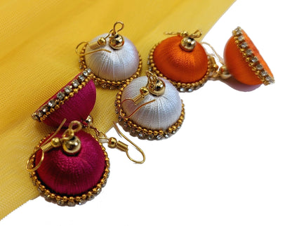 Haldi Kumkum | Jhumka | Set of 10 Ear Rings | Drop EarRings | Return Gift | Give away | HK-DER1