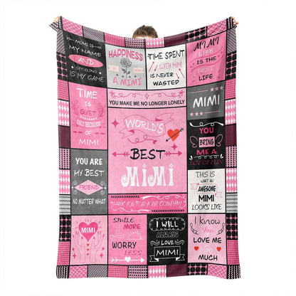 Mothers Day Blankets for Mimi,Mimi Gifts,Gifts for Mimi,Grandma Gifts,Mimi Gifts from Granddaughter,Mimi Birthday Gifts from Grandchildren,Gifts for Mimi Mothers Day Blanket 50"x60"