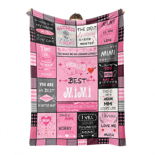 Mothers Day Blankets for Mimi,Mimi Gifts,Gifts for Mimi,Grandma Gifts,Mimi Gifts from Granddaughter,Mimi Birthday Gifts from Grandchildren,Gifts for Mimi Mothers Day Blanket 50"x60"