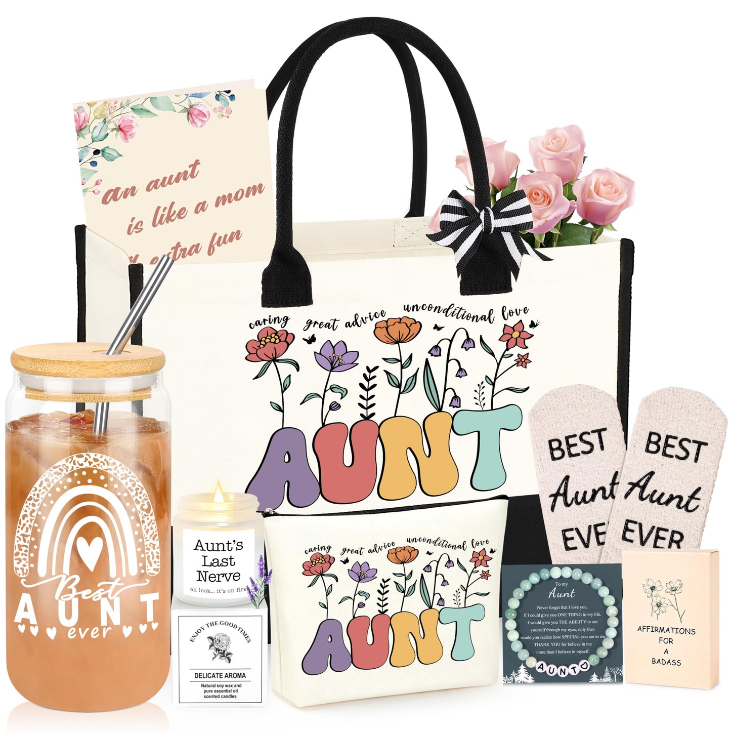DOGMEM Aunt Gifts, Best Auntie Gift ideas, Brithday Gift from Niece Nephew, Aunt Gifts for Women