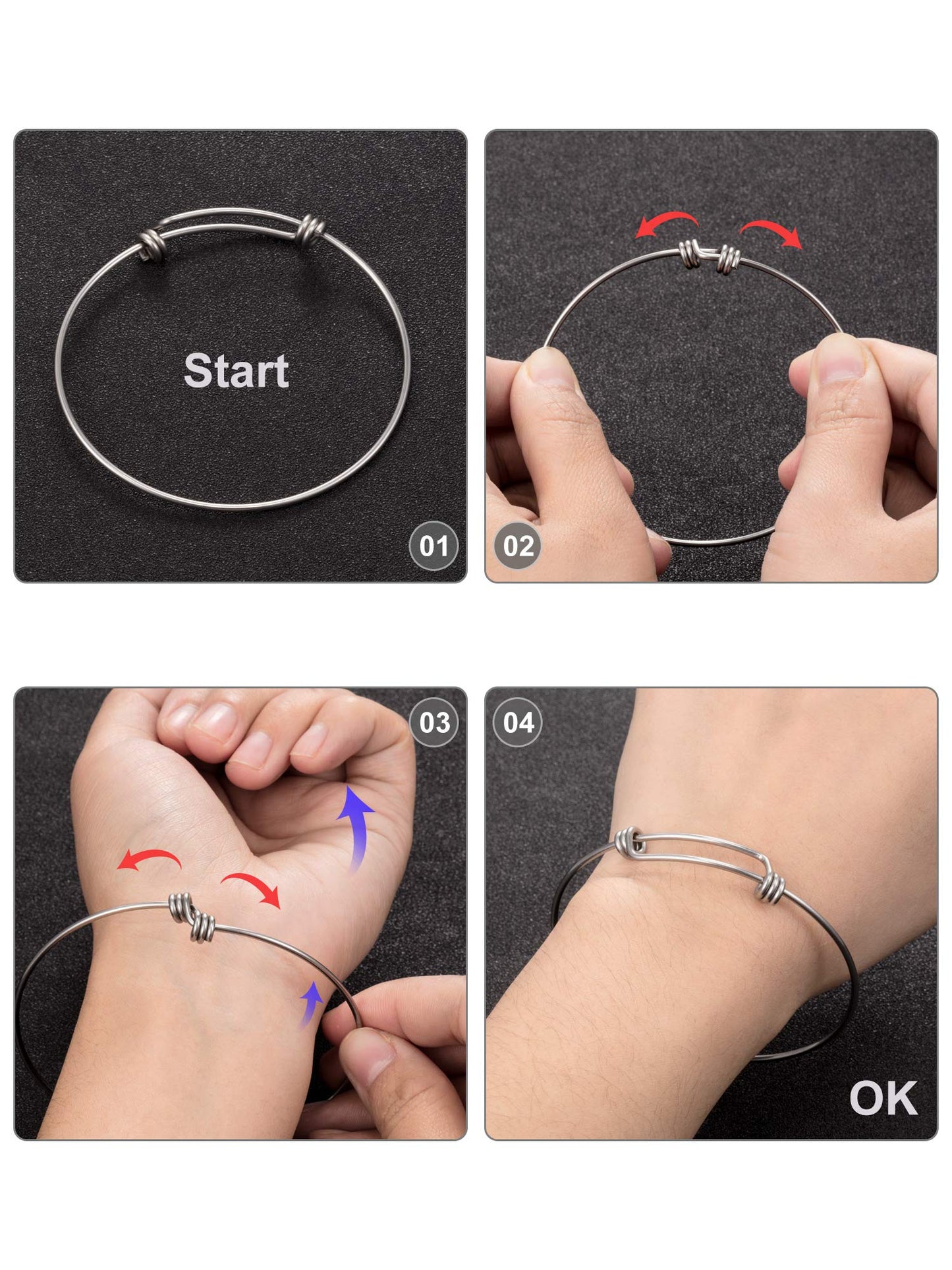 Zhanmai 3 Pieces Dance Teacher Gifts for 2026 Teacher's Day Bracelet Bangle Gift Engraved Appreciation Quotes Expandable Steel Bracelet with Heart Pendant for Women Dance Teacher