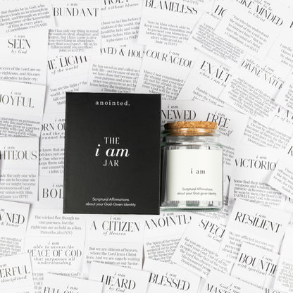 anointed. The i am Jar, 60+ Scripture Affirmation Cards and Bible Verse Jar, Christian Gifts for Faith Encouragement, Religious Gift, Daily Devotional Prayer