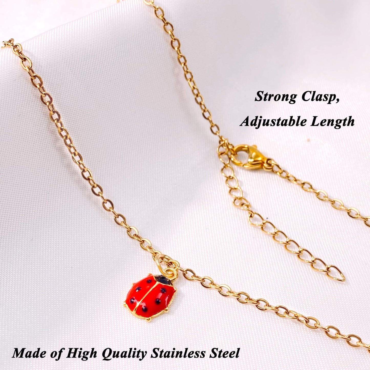 Ladybug Necklace for Women Girls Ladybug Charm Jewelry Ladybug Lover Gifts Ladybug Good Luck Gifts for Mom Daughter Granddaughter Niece Best Friends