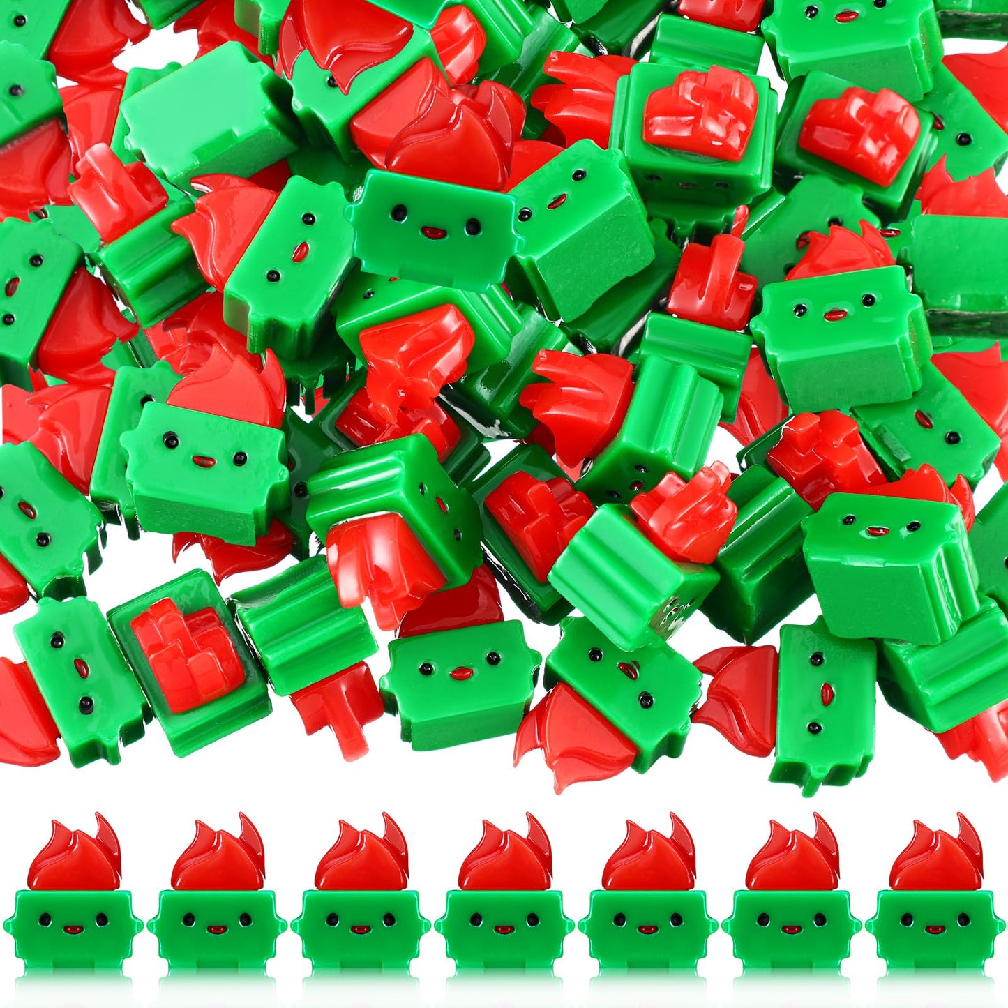 Simgoing 50 Pcs Mini Resin Dumpster Figurines Bulk Miniature Resin Trash Shape Mini Dumpster Desk Accessories Funny Employee Appreciation Gifts for Office Coworkers Teacher Nurse (Green)