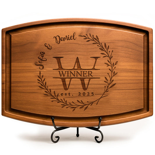 Personalized Cutting Board-Custom Cutting Board Wood Engraved Charcuterie Board-Personalized Wedding Gifts for Couple, Bridal Shower, Anniversary, Housewarming & Personalized Mothers Day Gift for Mom