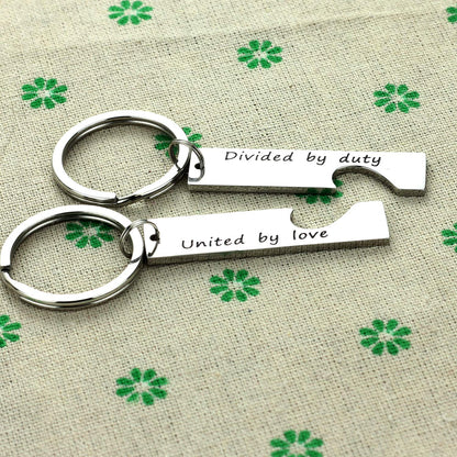 Military Going away Gifts Keychains Deployment Items Army Couple Gifts Military Keychain