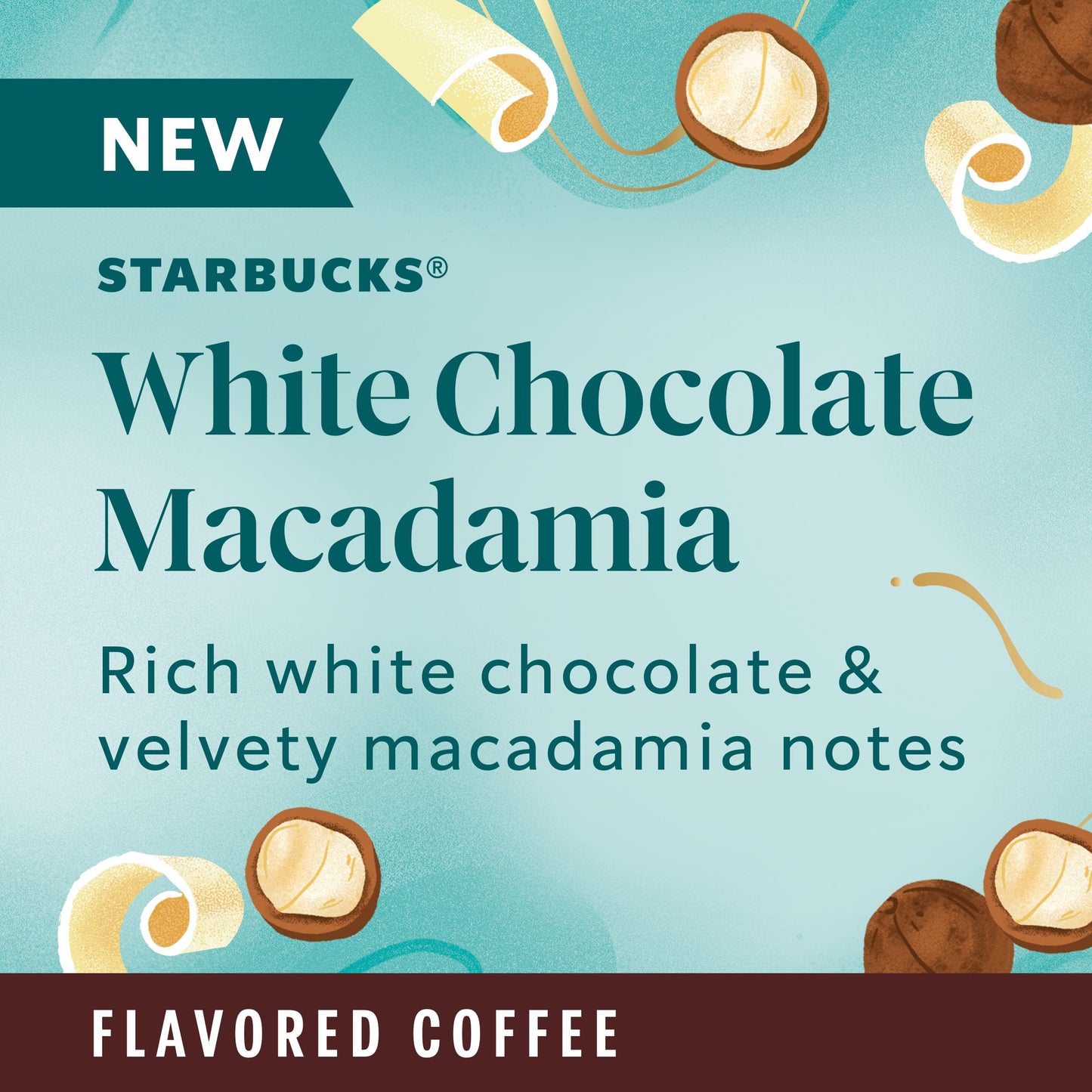 STARBUCKS White Chocolate Macadamia Ground Coffee K-Cup Pods 22 Count 7.9oz Box
