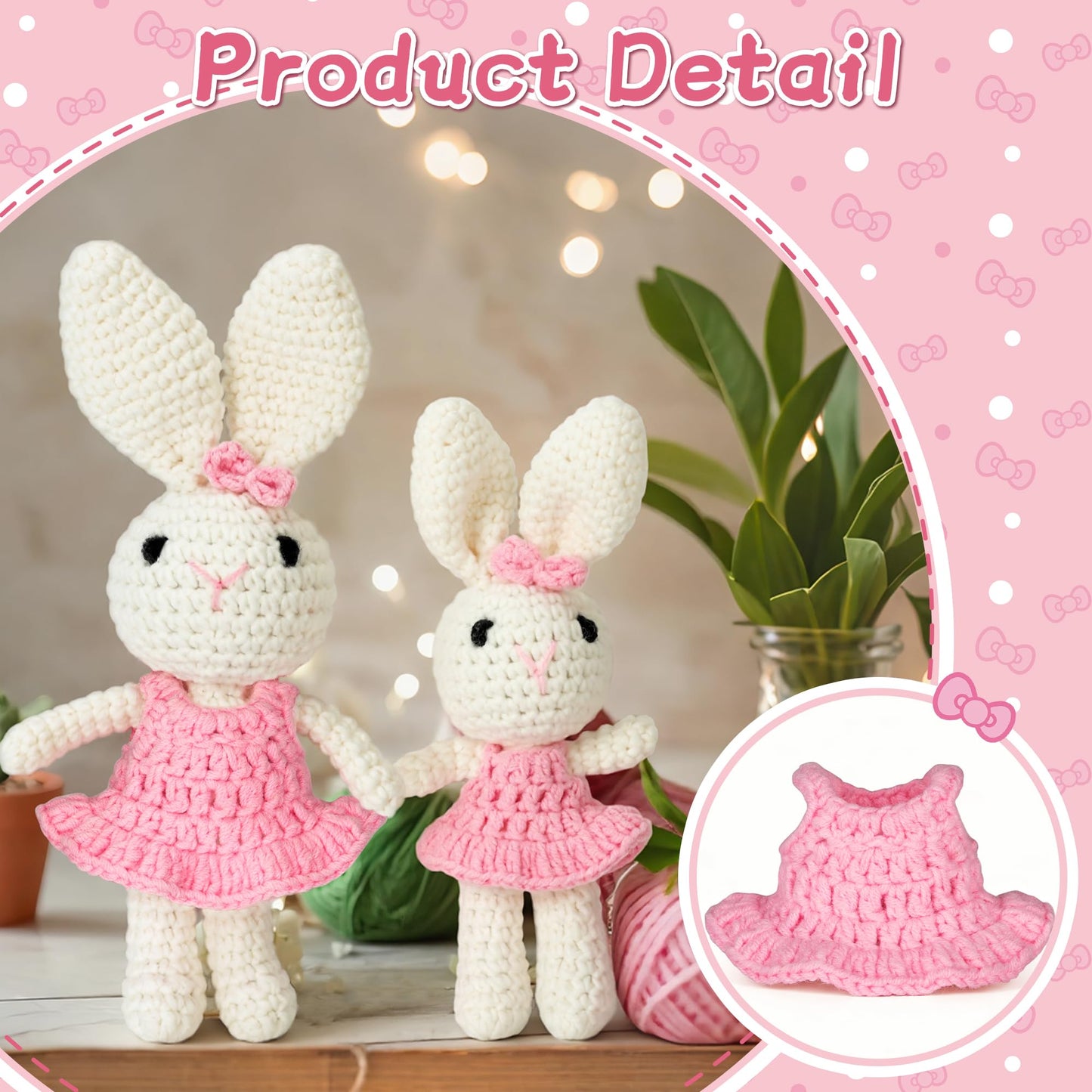 Big Sister Crochet Gifts for Girls, Big Sister Little Sister Doll Gift Set to Celebrate Little Girls Promoted to Sister, Gifts for Older Siblings of New Baby