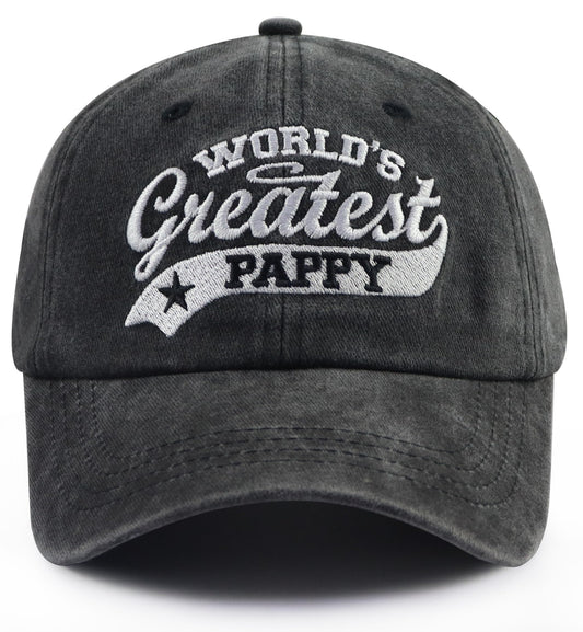 World's Greatest Dad Mom Uncle Aunt Pappy Grandma Grammy Grandpa Hat, Adjustable Embroidered Family Members Baseball Cap