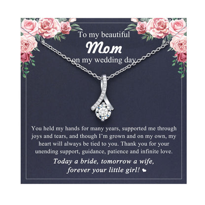 Dainty Necklace for Bonus Mom/Boyfriend's Mom/Mother of the Bride/Mother of the Groom/Daughter, Wedding Gifts