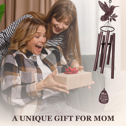 Aurahouse Mothers Day Birthday Gifts for Mom, 37'' Mom Wind Chimes, Christian Gifts for Moms, Mother Birthday Gift from Daughter Son, Religious Christmas Valentines Day Presents for Moms