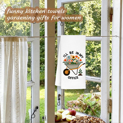Funny Gardener Gardening Kitchen Towels, Plant Lover Mom Lady Gifts Dish Towels for Kitchen Drying, Gardener Gifts for Women Hand Towels for Bathroom, 16x24 in