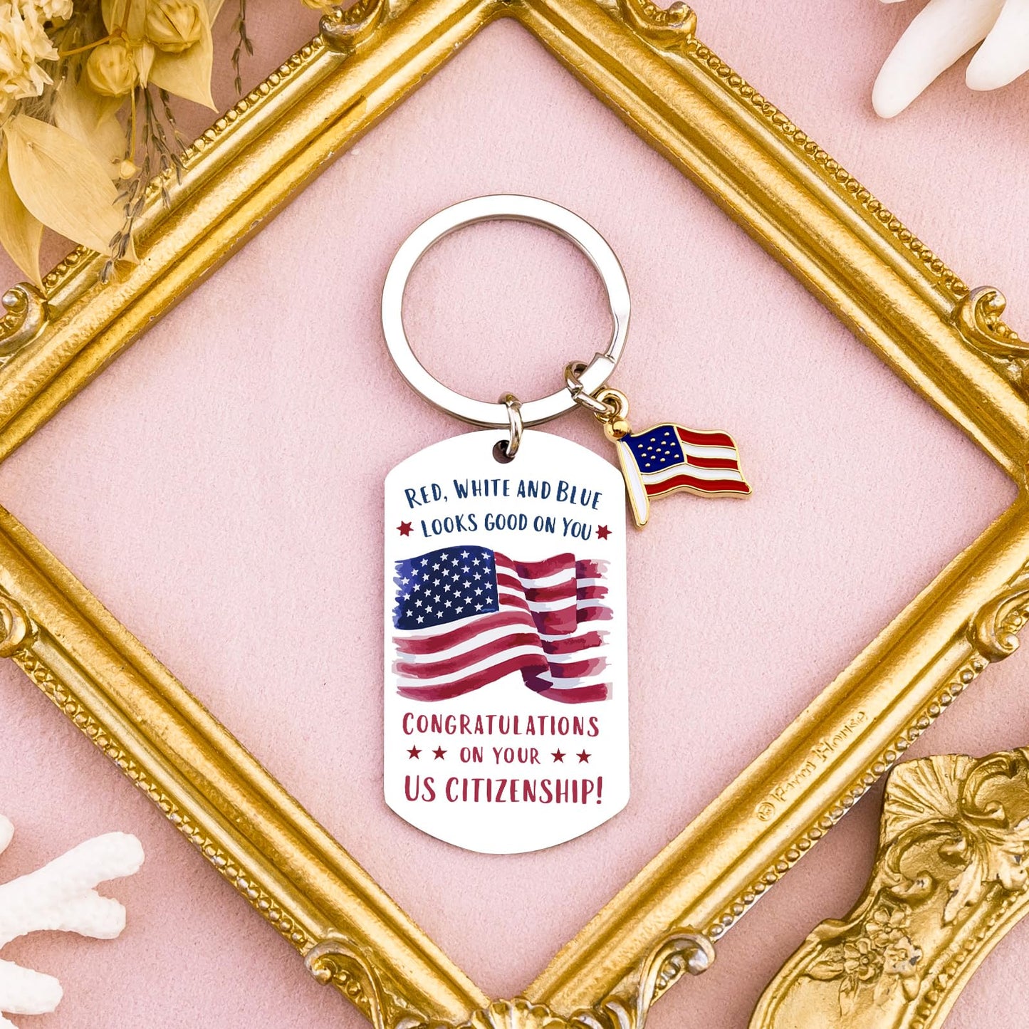 American Citizenship Gifts Proud To Be An American Gift For Women Men America Citizenship Congratulations Gifts For New US Citizen Mother Fathers Day Christmas