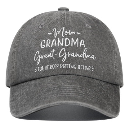 Great Grandma Gifts, Gifts for Great-Grandma Baby Announcement Christmas Mothers Day -Adjustable Baseball Cap