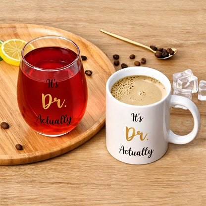 Futtumy It's Dr. Actually Set of 3, Funny PhD Graduation Gifts Her, Doctorate Graduation Gifts for Women Men, Medical School Doctor Phd Gift Ideas for Doctors Day Christmas Birthday