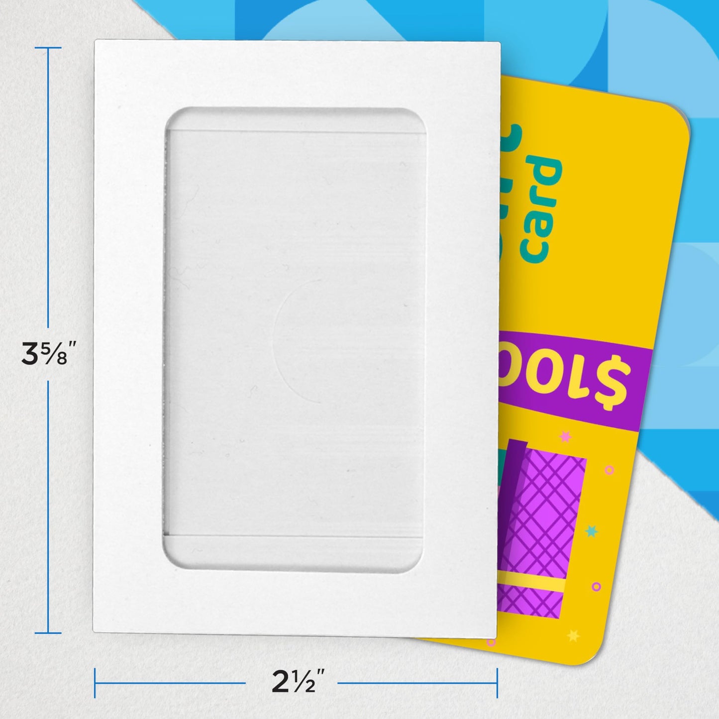 Guardian Gift Card Envelopes with Clear Window, Pack of 100 Blank Small Envelopes for Gift Cards, Business Cards, Key Cards, and More, 2 ½ Inches x 3 ⅝ Inches, White