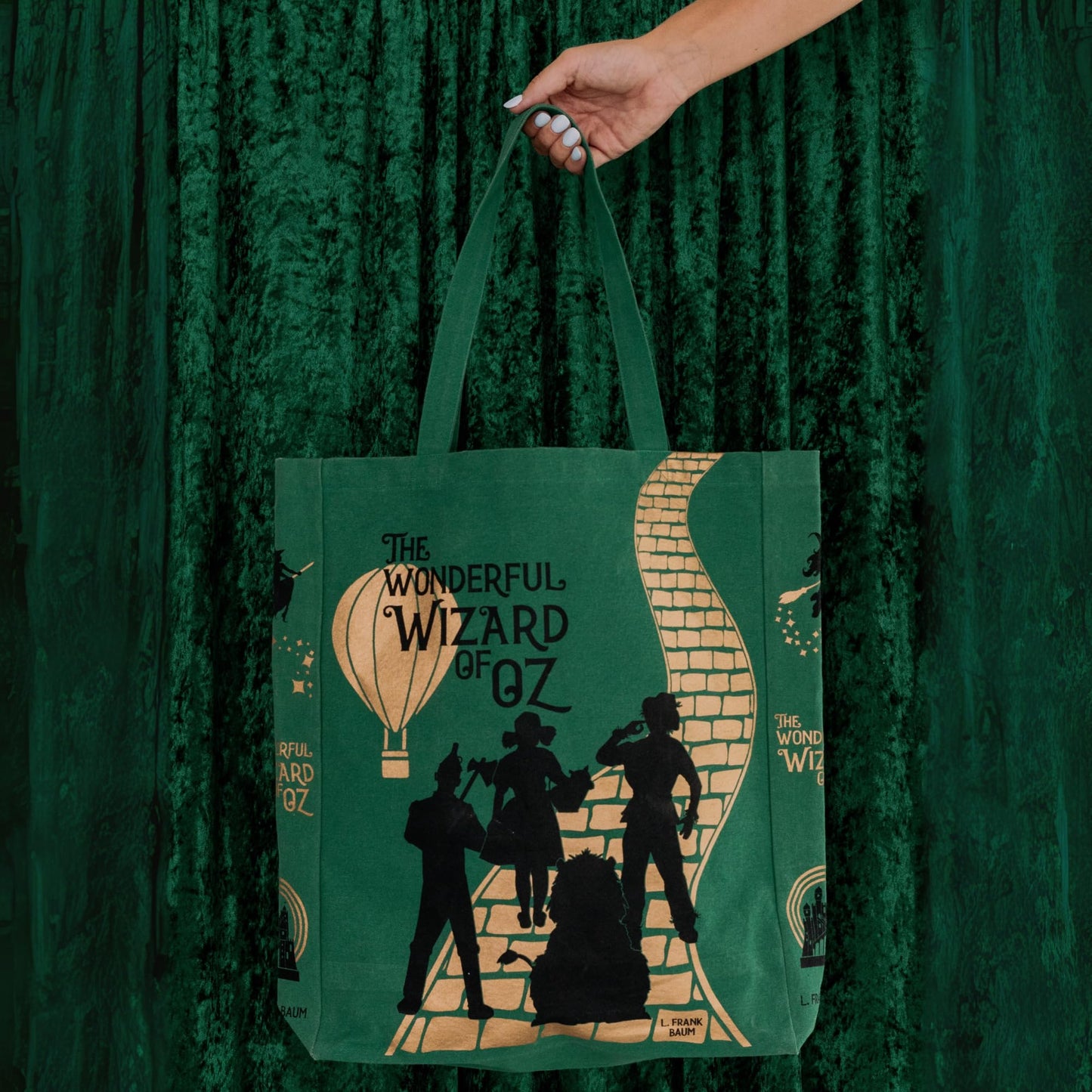 Steel Mill & Co Cute Canvas Tote Bag for Book Lovers, The Wonderful Wizard of Oz Inspired Reusable Bag for Work/Groceries