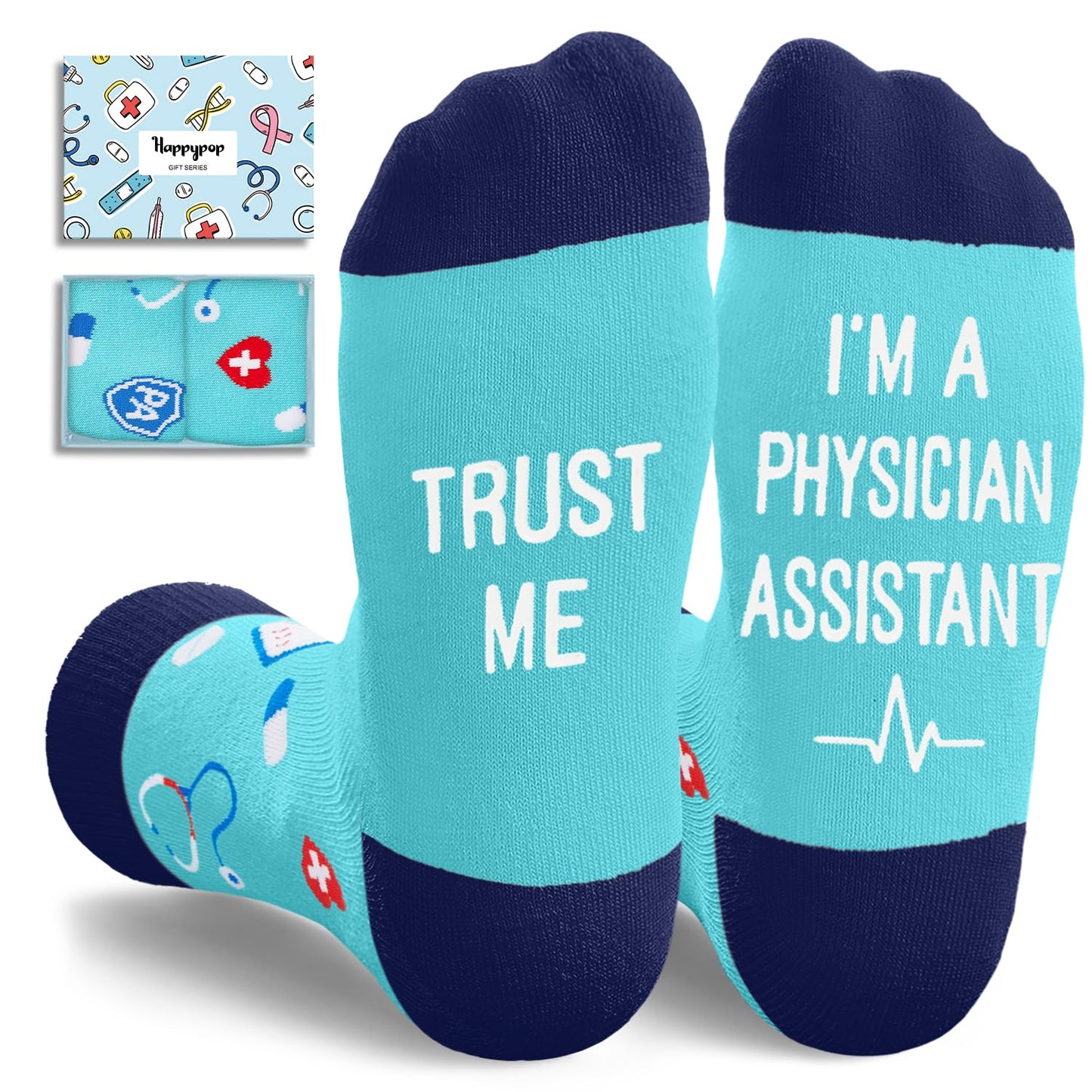 HAPPYPOP EMT Gifts for Men Women - Medical Assistants Gifts Medical Assistants Week Socks
