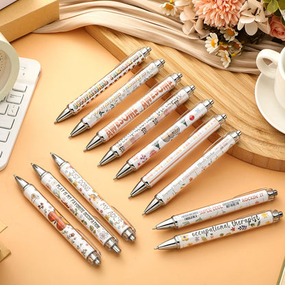 Motipuns 12 Pcs Occupational Therapy Month Gifts OT Appreciation Gifts Pens Occupational Therapist Ballpoint Pens OT Party Favors for Women Employees Staff Writing Stationery Office Holiday Supplies