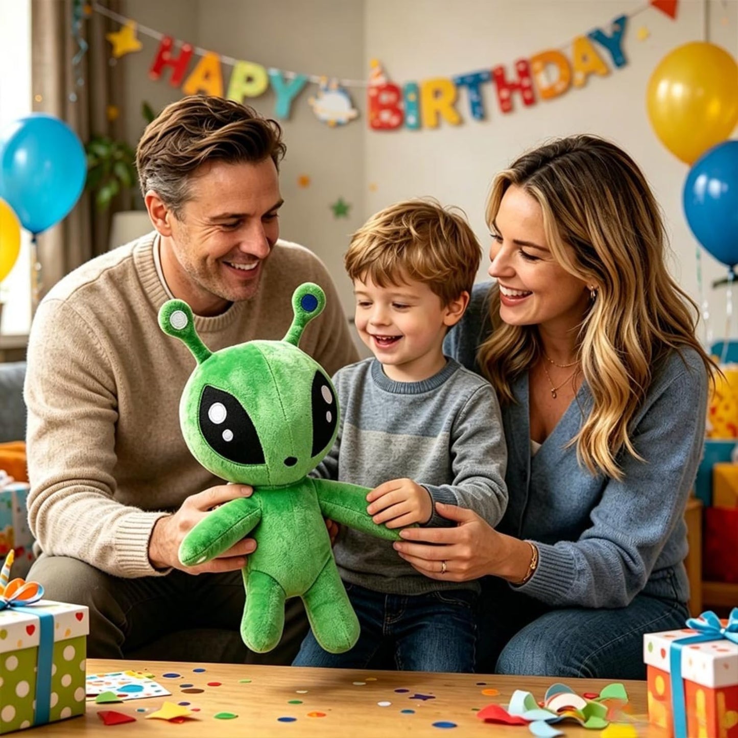 Alien Plush Toy,Green Alien Plush Doll,Soft Alien Creature Pillow for Home Kids’Room Decor,Gift for Animation Fans and Doll Toys