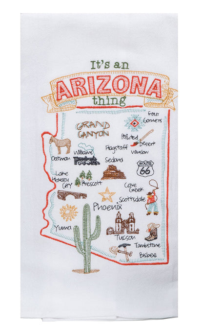 2 Piece Kay Dee Designs Home State of Arizona Embroidered Kitchen Towel Bundle