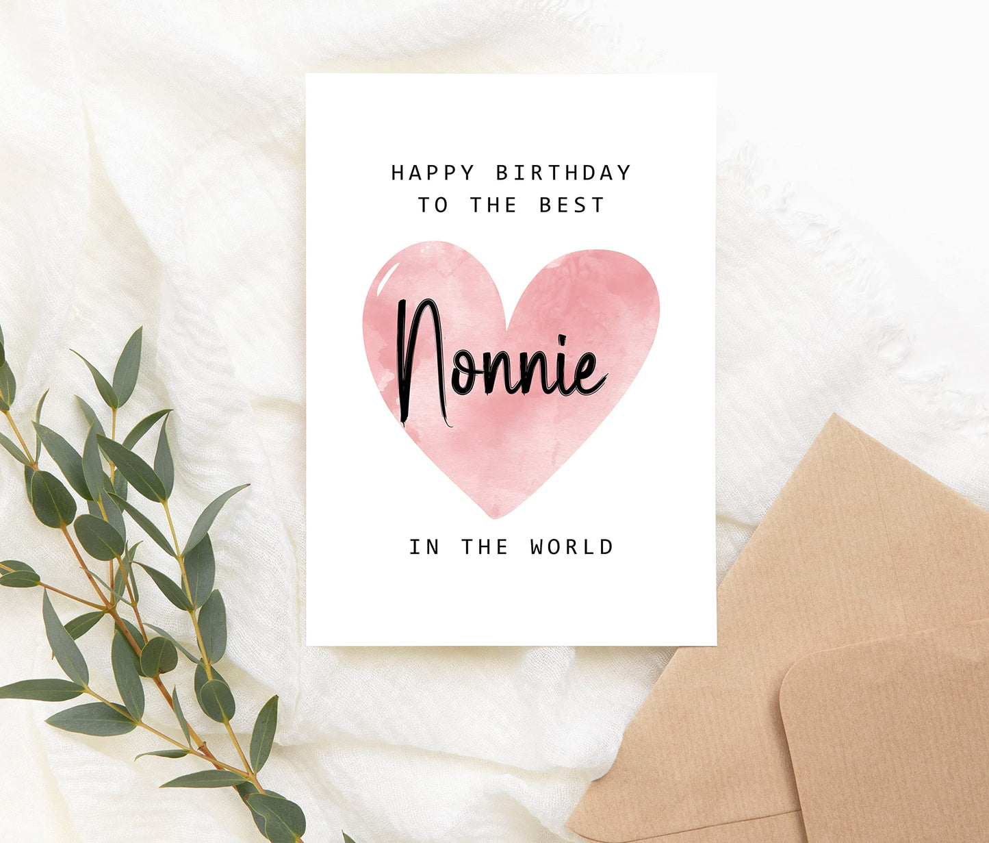 Happy Birthday To The Best Nonnie In The World Card - Nonnie Birthday Card - Nonnie Card - Mother's Day Gift - Happy Birthday Card Happy Birthday Mom