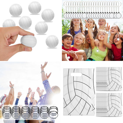 Kolewo4ever 295 Pieces Volleyball Party Favors Supplies Set Bulk Volleyball Goodie Bag Fillers for Sport Party Gifts Bags (Volleyball)