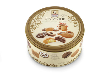 Matilde Vicenzi Minivoglie Butter Cookies Tin - Italian Pastry Assortment, Traditional Holiday Cookie Gift for Father's Day, Teacher Appreciation, Birthday - 500 g
