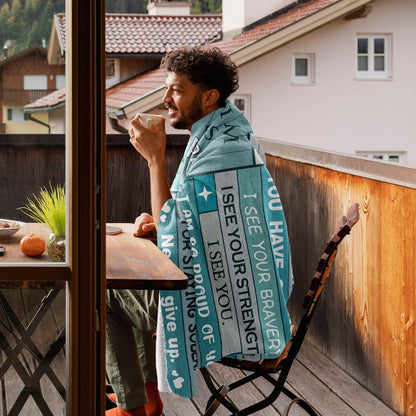 Sobriety Gifts for Women/Men Blanket 60"X50", Addiction Recovery Gifts, 1/10 Year Sobriety Gifts