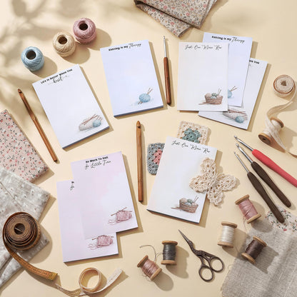 Tinlade 200 Sheet 4 Styles Knitting Gifts to Do List Notepad Gift Knitting Enthusiast Checklist Handy Birthday Appreciation Supplies for Women Crafters Mother Teacher Memos Reminders Supply, 4'' x 6''