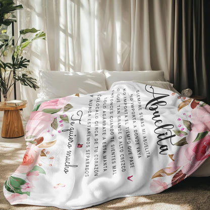 Mothers Day Abuela Gifts in Spanish, Abuelita Gifts, Dia de las Madres Regalos para Abuela, Gifts for Abuela, Abuelita Gifts from Grandchildren, Gifts for Grandma Spanish Throw Blanket 60" x 50"
