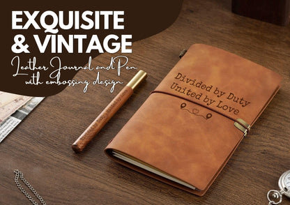 InnoBeta Deployment Gifts Journal Notebook, for Military, Army Husband, Dad?Wife, Mom, Girlfriend on Christmas, Birthday, Sketchbook, Travel Diary, Lined Planner, Faux Leather, 7.8 * 5 Inches