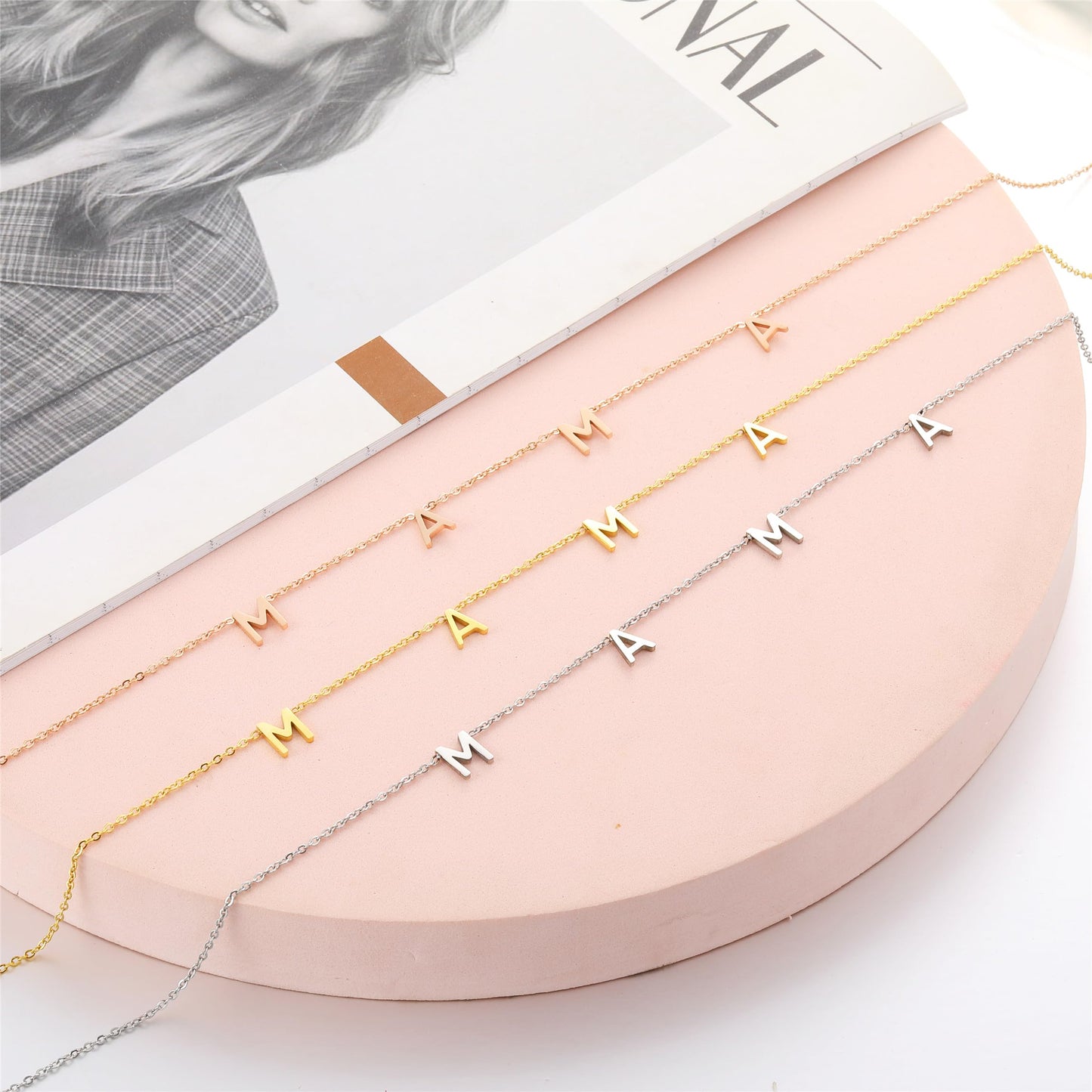 SKQIR Mama Necklaces For Women, Gold Plated Momma Mom Necklace,Pregnant Pregnancy Gifts For Expecting Mom, First Time New Mom Gifts,Mommy Mama To Be Gifts,Postpartum Gifts For Mom After Giving Birth