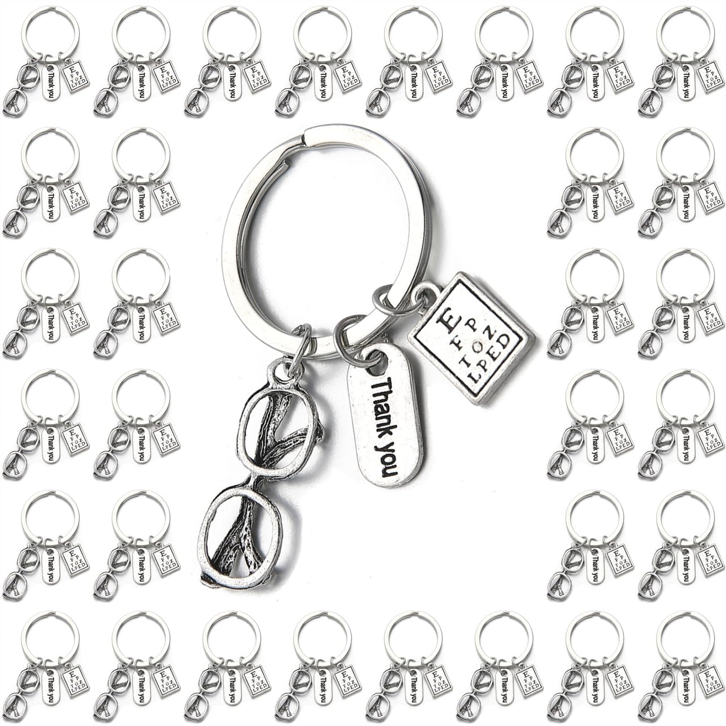 PHAETON 20PCS Eye Doctor Keychain - Ophthalmologist & Optometrist Gift for Eye Doctor Staff