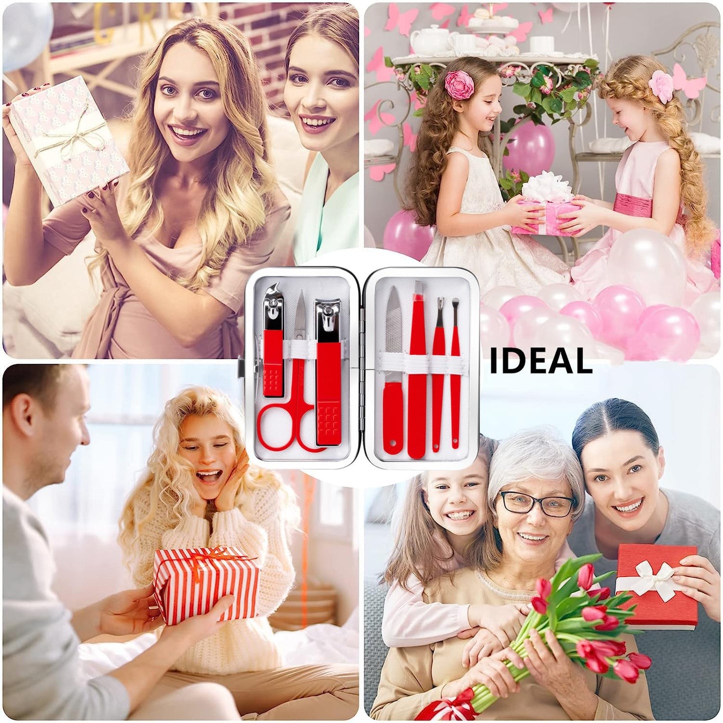 Nail Clippers for Women Manicure Kit for Women Men Manicure Set Nail Clipper Set Toenail Fingernail Travel Nail Clippers Kit Personal Care Tools with Travel Case Manicure Tools Grooming Kit Gifts