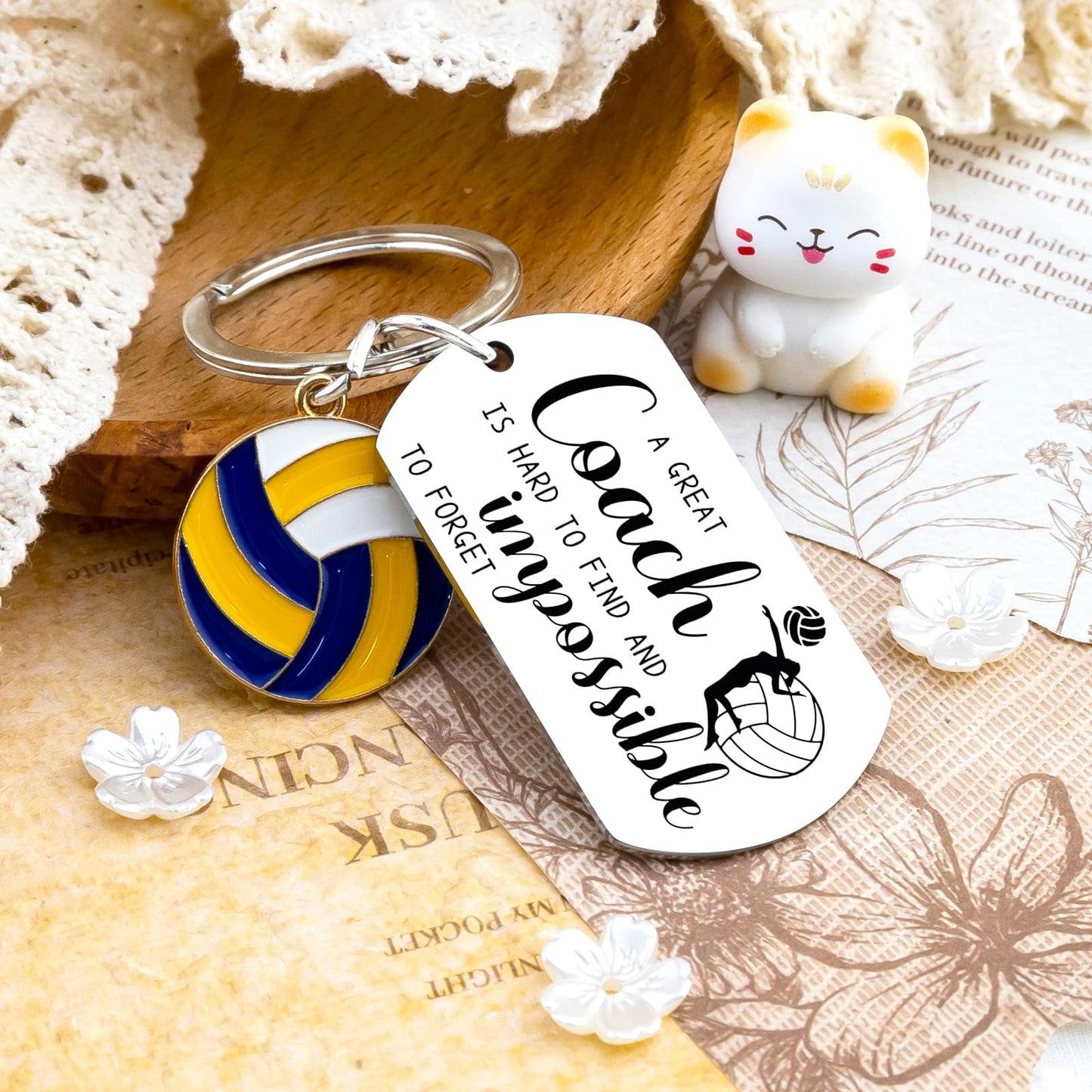 Coach Keychain Coach Gifts for Men Women Thank You Appreciation Gift for Coaches Volleyball Football Seccor